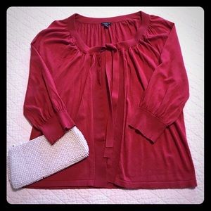 Beautiful Cranberry Cropped Sweater